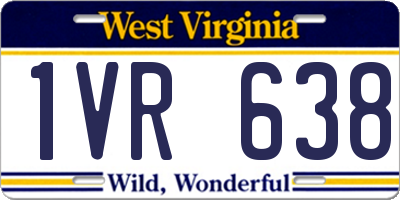 WV license plate 1VR638