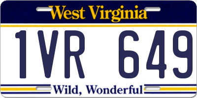 WV license plate 1VR649