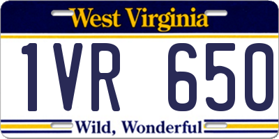 WV license plate 1VR650