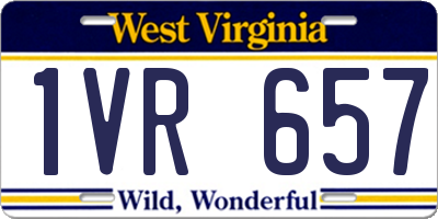 WV license plate 1VR657