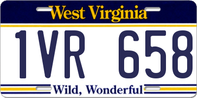 WV license plate 1VR658