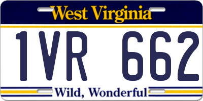 WV license plate 1VR662