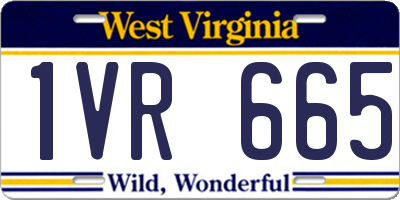 WV license plate 1VR665