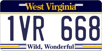 WV license plate 1VR668