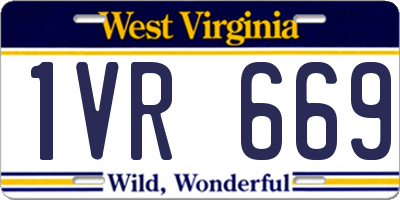 WV license plate 1VR669