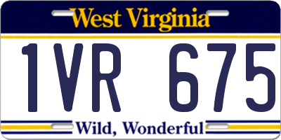 WV license plate 1VR675