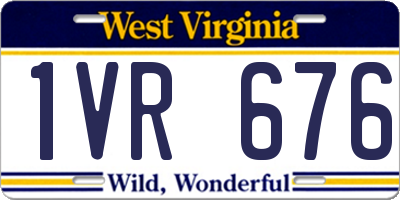 WV license plate 1VR676
