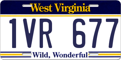WV license plate 1VR677