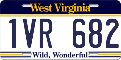WV license plate 1VR682