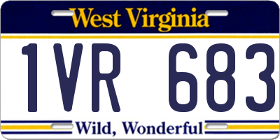 WV license plate 1VR683
