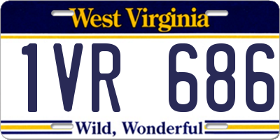 WV license plate 1VR686