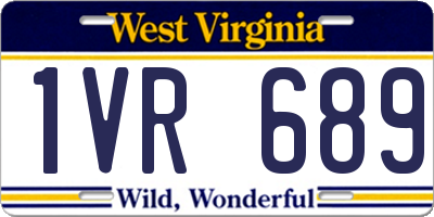 WV license plate 1VR689