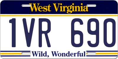 WV license plate 1VR690