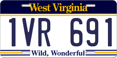 WV license plate 1VR691
