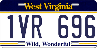 WV license plate 1VR696