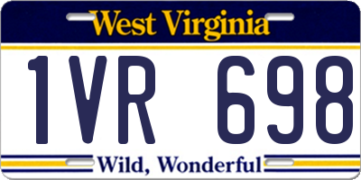 WV license plate 1VR698