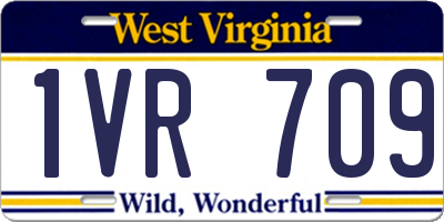 WV license plate 1VR709