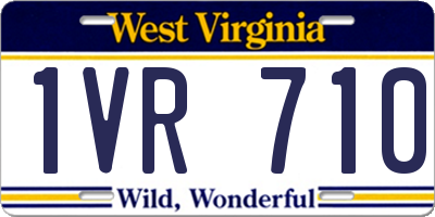 WV license plate 1VR710