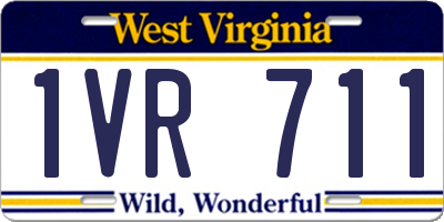WV license plate 1VR711