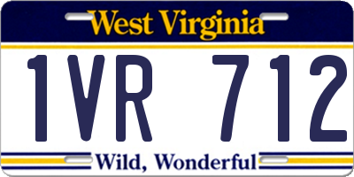 WV license plate 1VR712