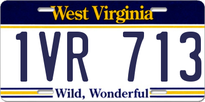 WV license plate 1VR713