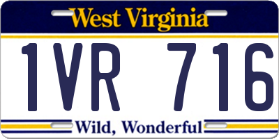 WV license plate 1VR716