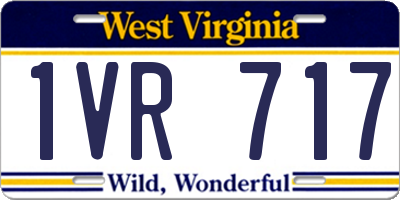 WV license plate 1VR717