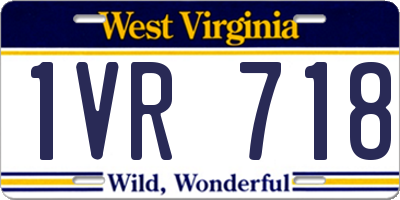 WV license plate 1VR718