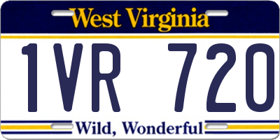 WV license plate 1VR720