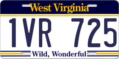 WV license plate 1VR725