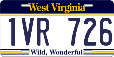 WV license plate 1VR726