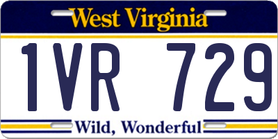 WV license plate 1VR729