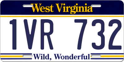 WV license plate 1VR732