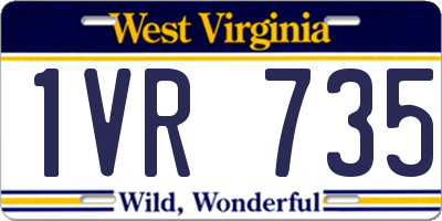 WV license plate 1VR735