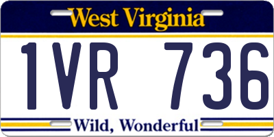 WV license plate 1VR736