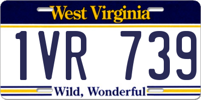 WV license plate 1VR739