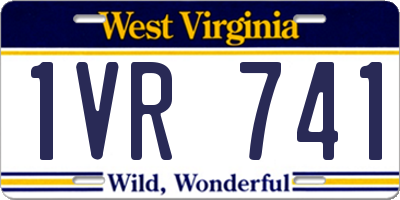 WV license plate 1VR741