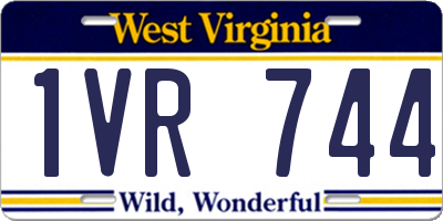 WV license plate 1VR744