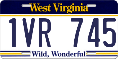 WV license plate 1VR745