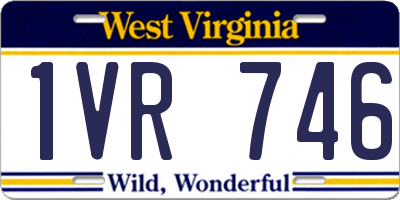 WV license plate 1VR746