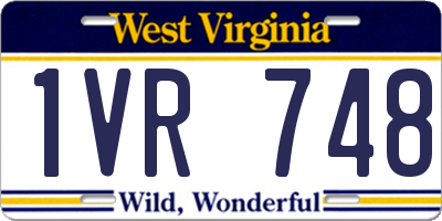 WV license plate 1VR748