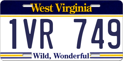 WV license plate 1VR749