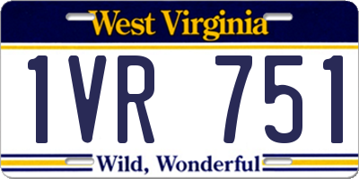 WV license plate 1VR751