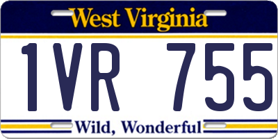 WV license plate 1VR755
