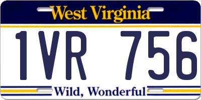 WV license plate 1VR756