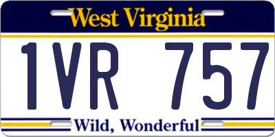 WV license plate 1VR757