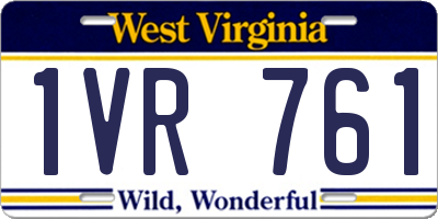 WV license plate 1VR761