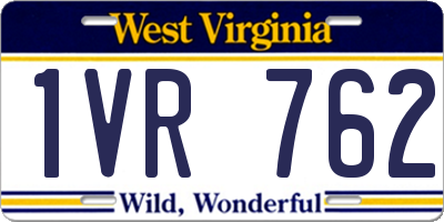 WV license plate 1VR762