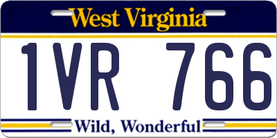 WV license plate 1VR766