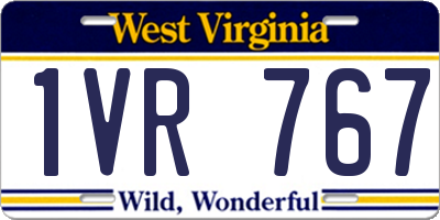 WV license plate 1VR767
